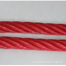 6 strands nylon rope with stainless steel core used in playground